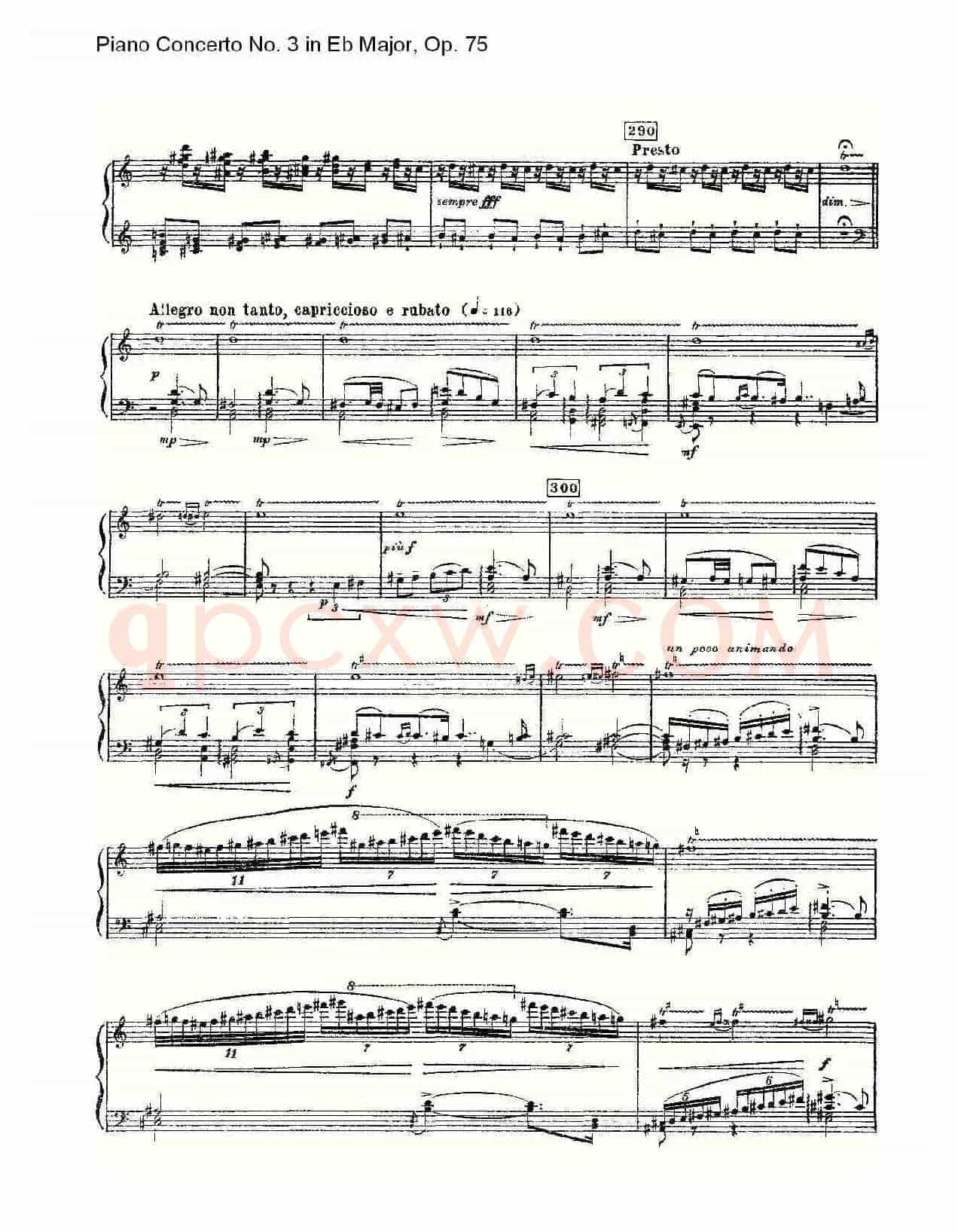 Piano Concerto No.3 in Eb Major, Op.75(Eb大调第三钢琴协奏)