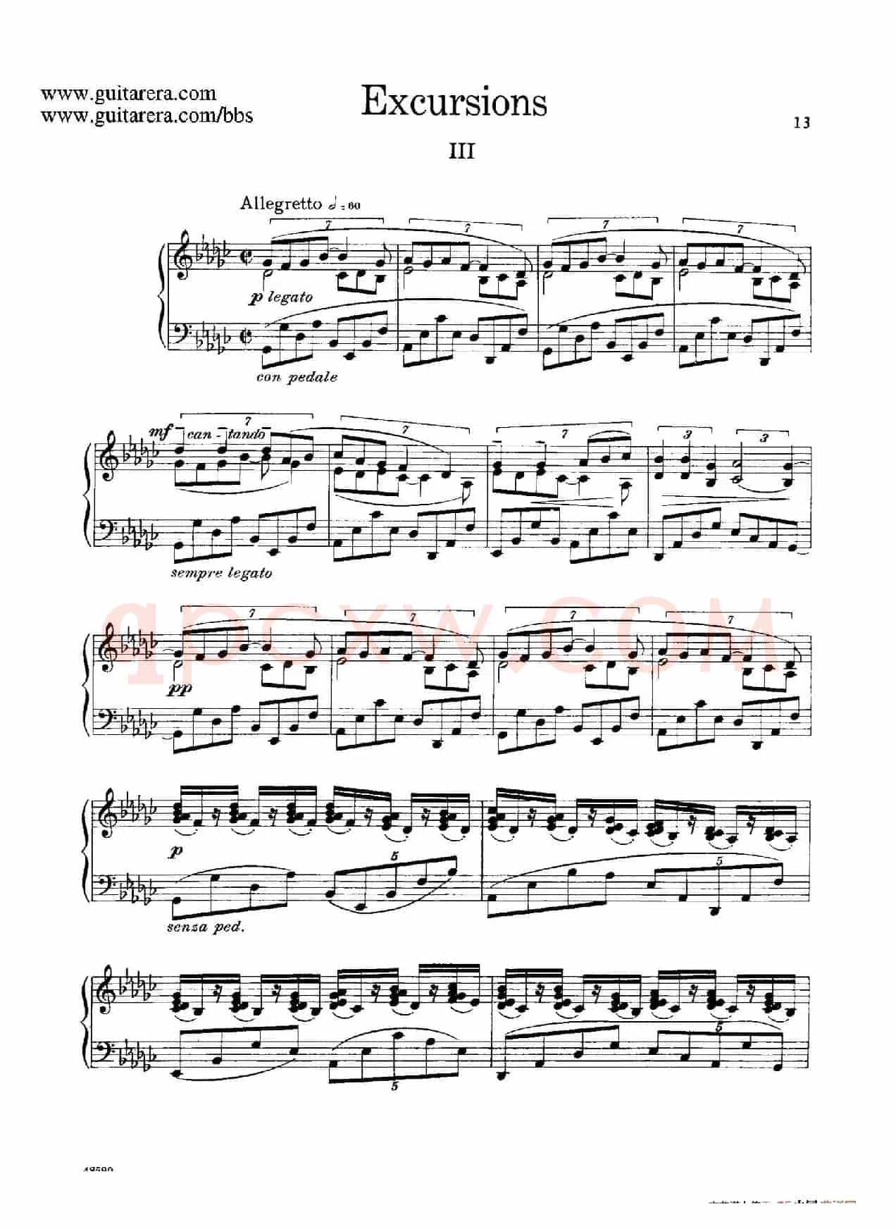 Four Excursions Op.20(旅行·3)