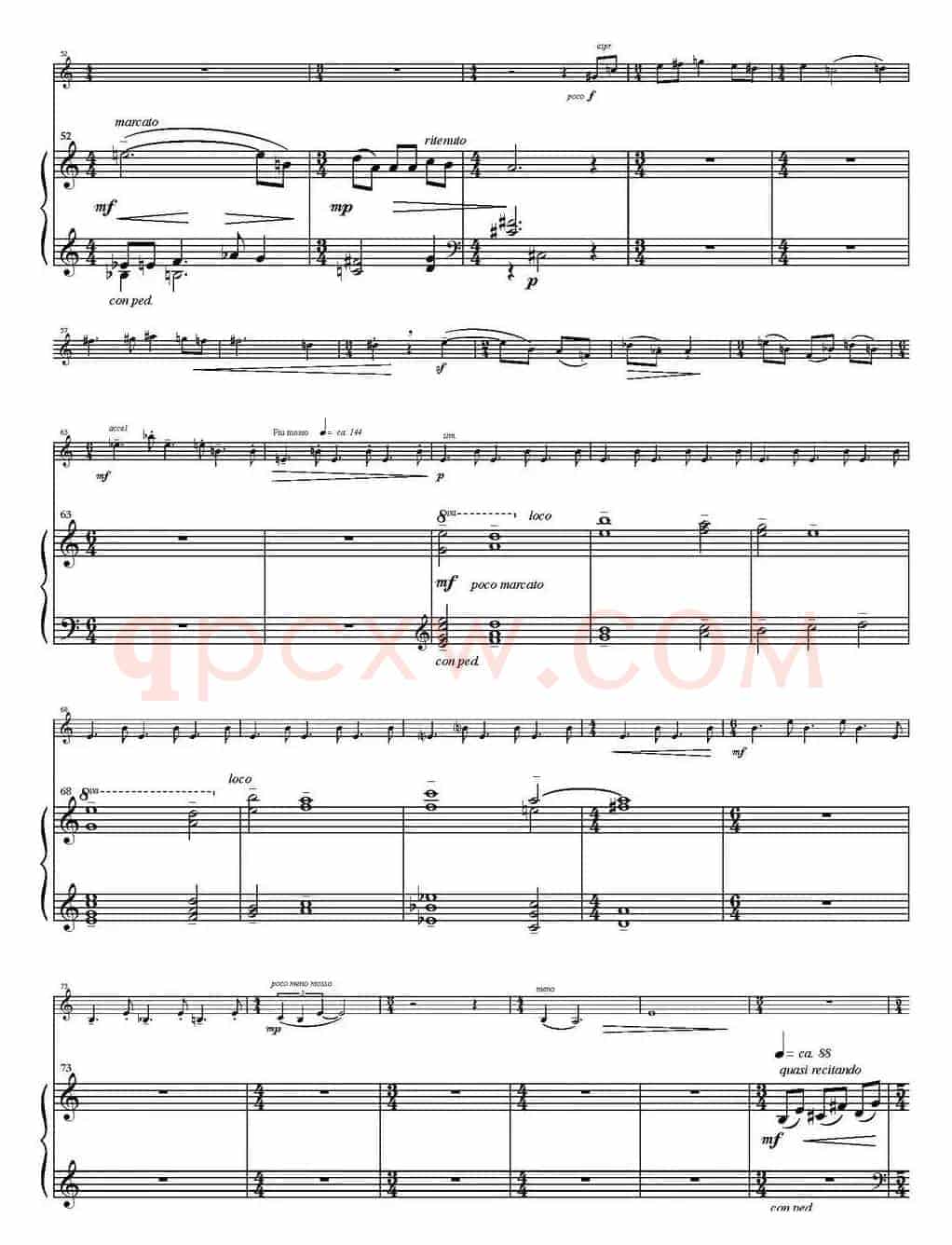 Sonata Poema aenigmaticum（小提琴+钢琴伴奏、1st movement）