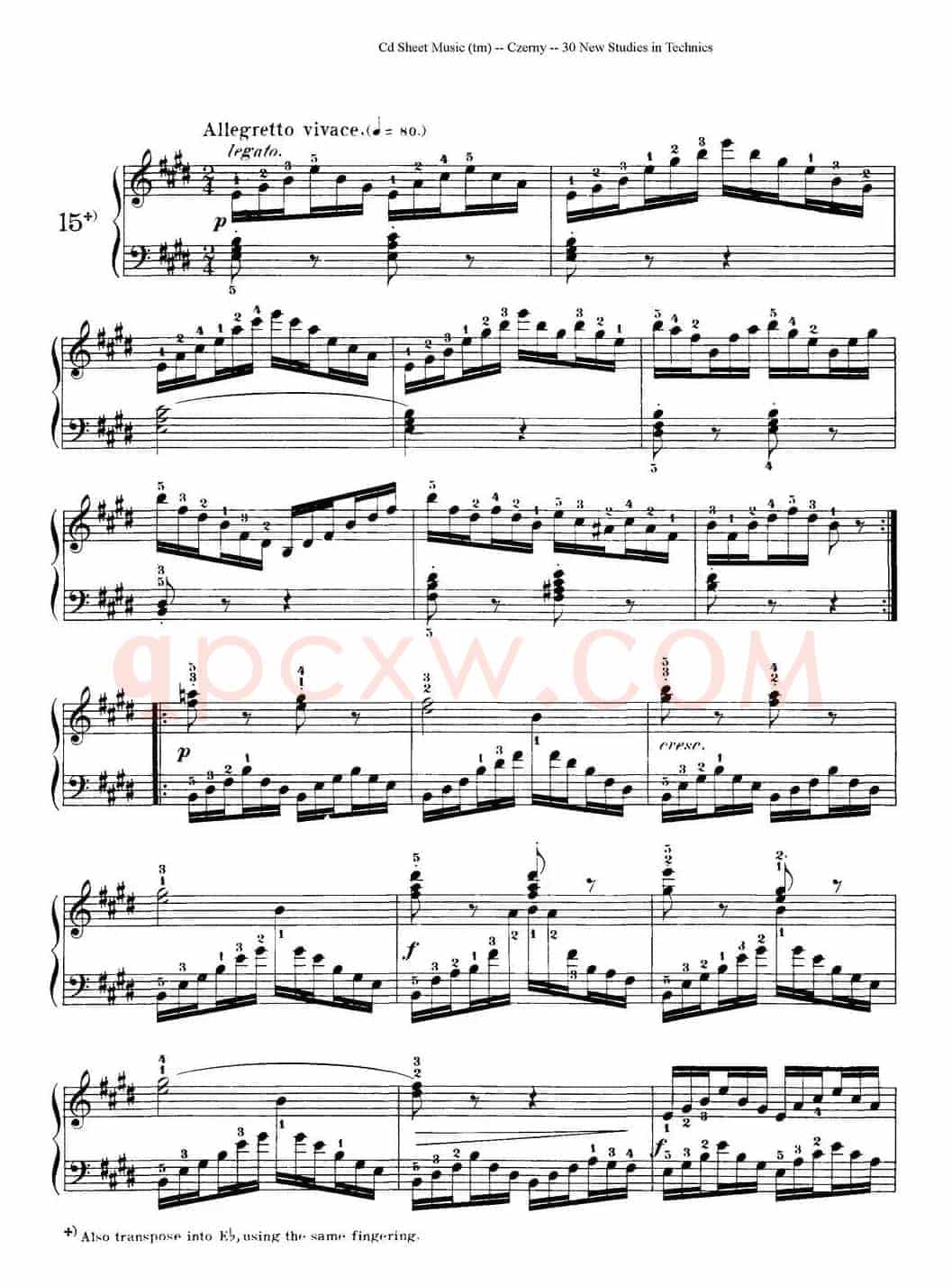 Czerny - 30 New Studies - 15（车尔尼Op849 - 30首练习曲）