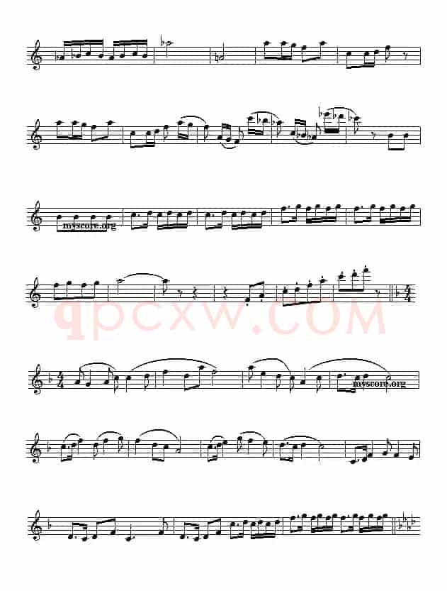 春节序曲（民族管弦乐名曲主旋律谱、五线谱））