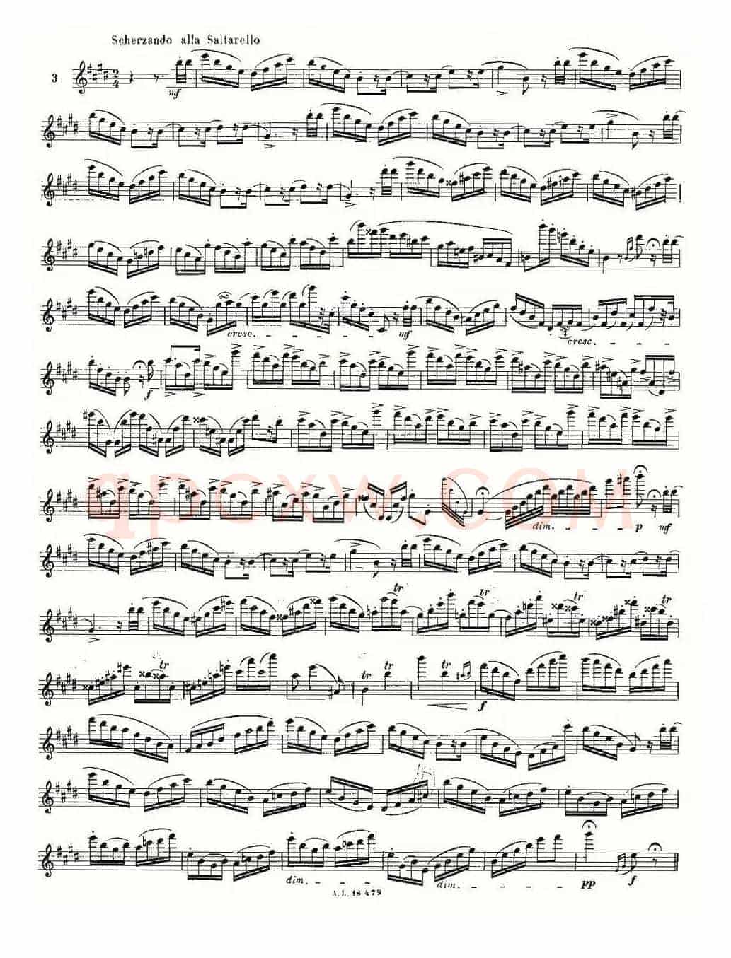 基于维尼亚夫斯基练习曲的10首长笛练习曲之3（Moyse - 10 Studies After Wieniawski）