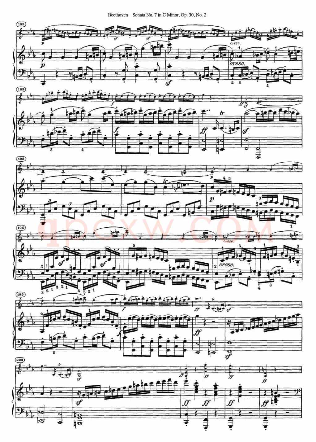 Violin Sonata No.7 in C Minor Op.30 No.2（小提琴+钢琴伴奏）