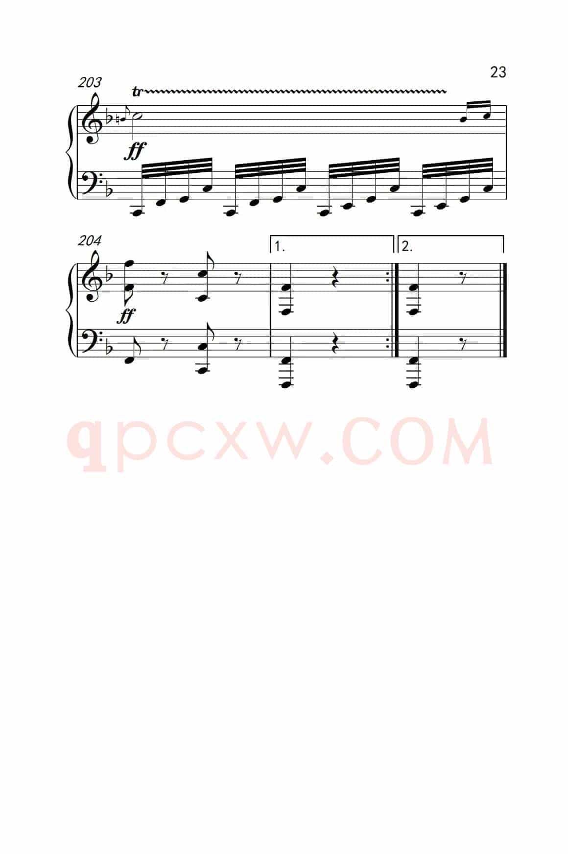 奏鸣曲 Opus 10 Nr.2 第一乐章（贝多芬奏鸣曲集 2）