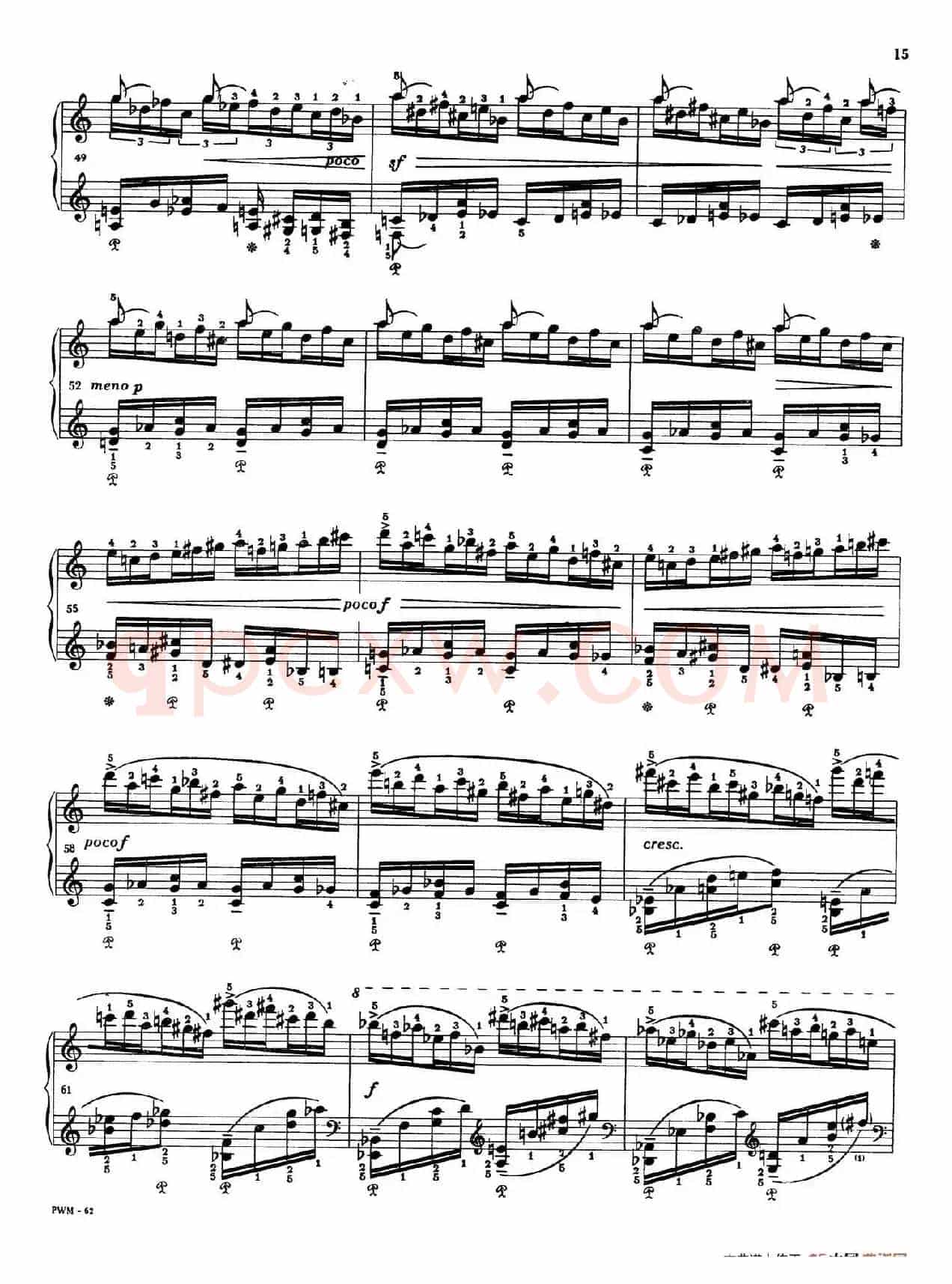 Two Studies(2首练习曲 2. 不过分的快板)