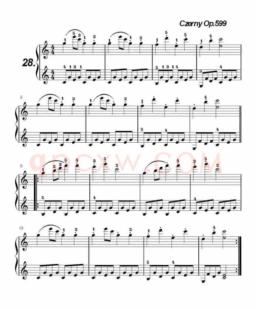 《车尔尼练习曲》OP.599之021-030