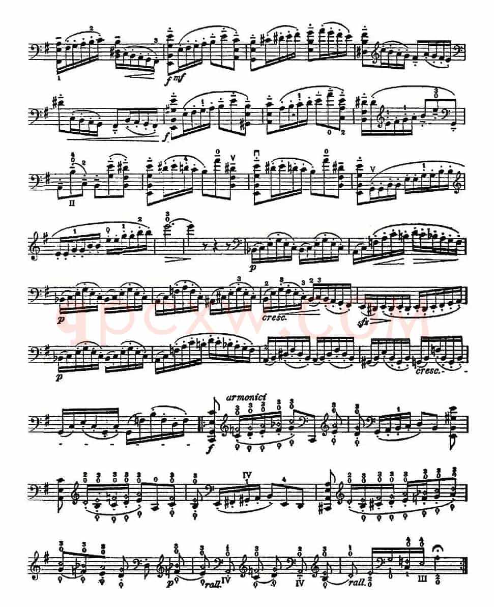 A. Piatti 12 Caprice Op.25（皮阿蒂 12首大提琴随想曲) 第十二）