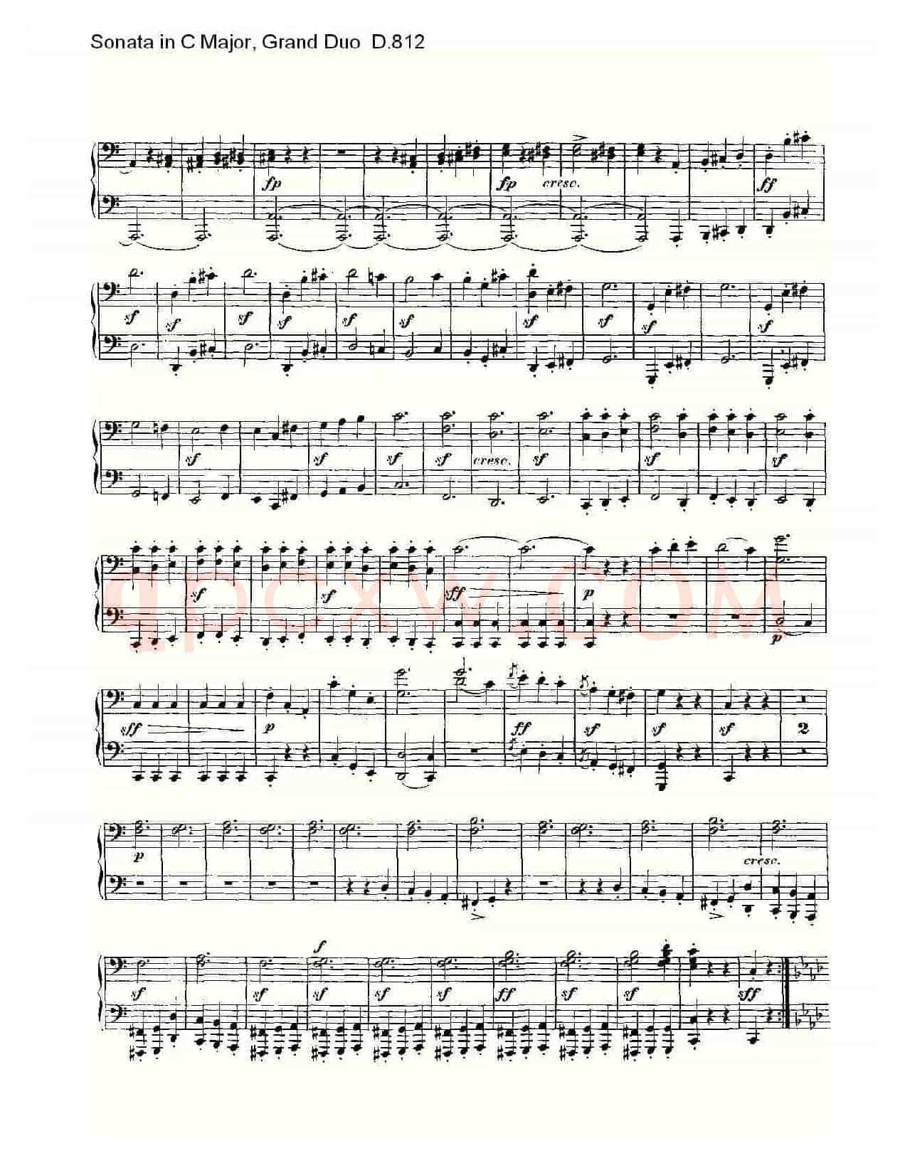 Sonata in C Major, Grand Duo D.812(C大调奏鸣曲,盛大的二重奏 )