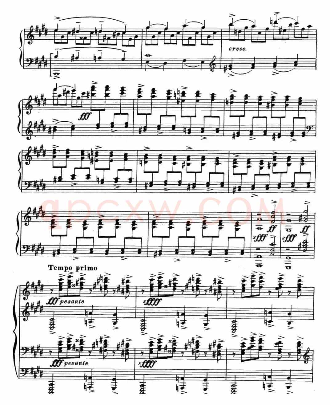 拉赫玛尼诺夫 钢琴前奏曲 Op.3 No.2 