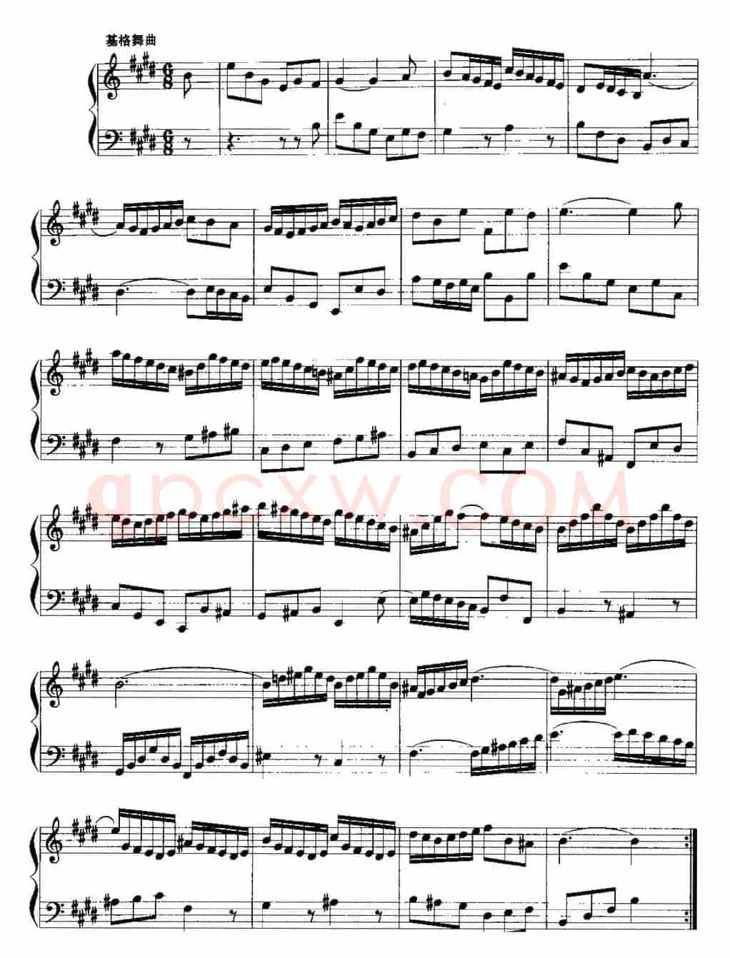 手风琴复调作品：第六法国组曲