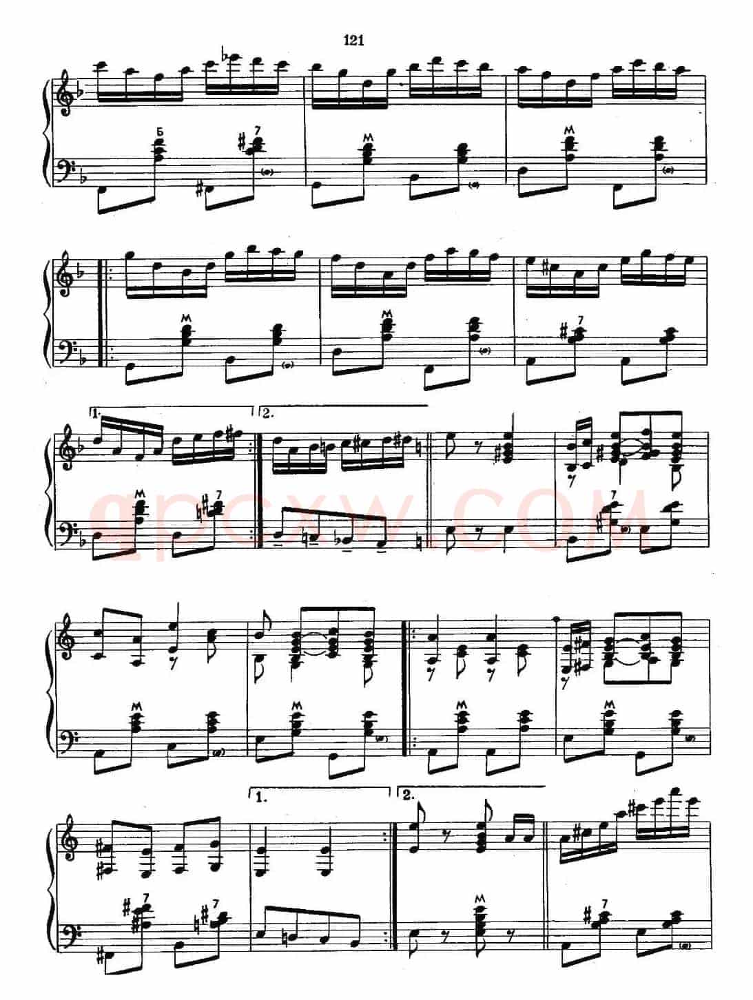 小苹果变奏曲(俄罗斯原版谱)