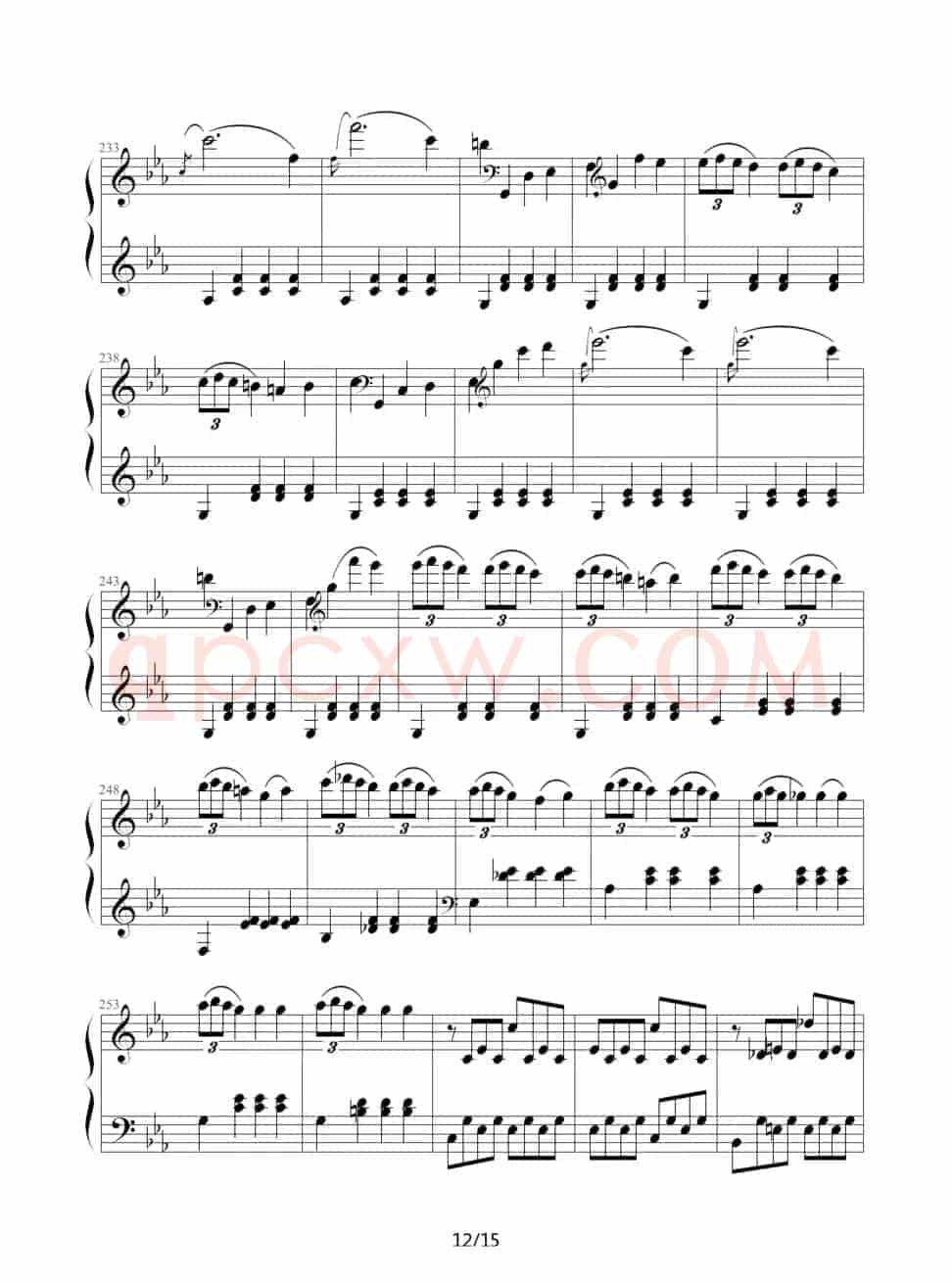c小调第八钢琴奏鸣曲第一乐章（作品13号“悲怆”）