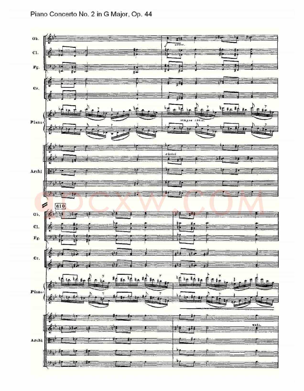 G大调第二钢琴协奏曲, Op.44第一乐章(三)
