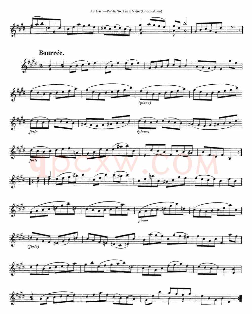 6 Violin Sonatas and Partitas 6.Partita No.3 in E Major（Urtext edition）