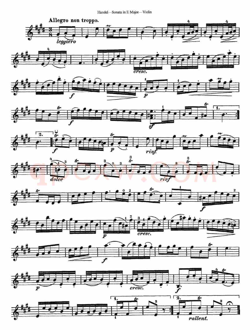 Violin Sonata No.6 in E major