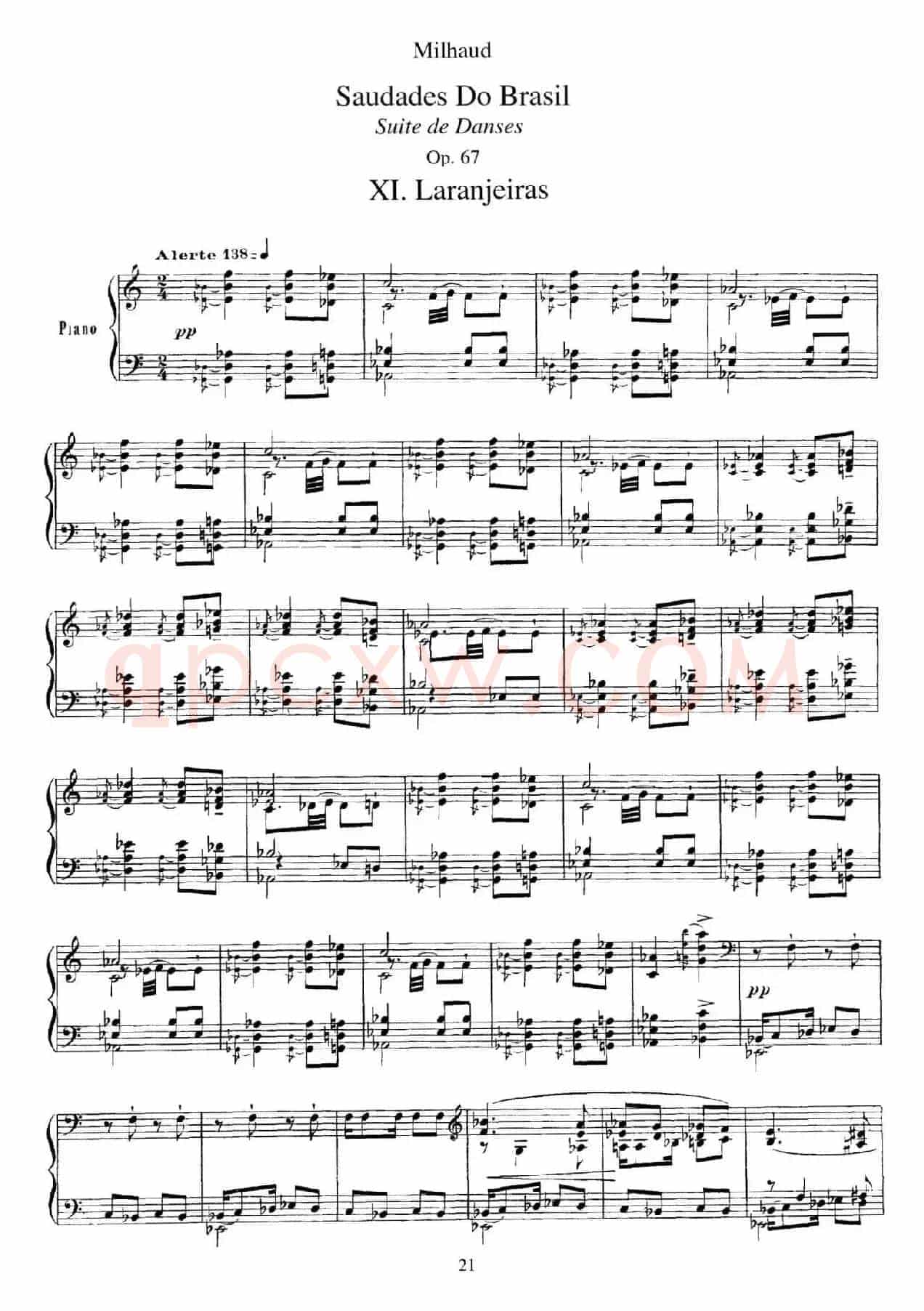 Saudados do Brasil Op.67(巴西回忆·XI)