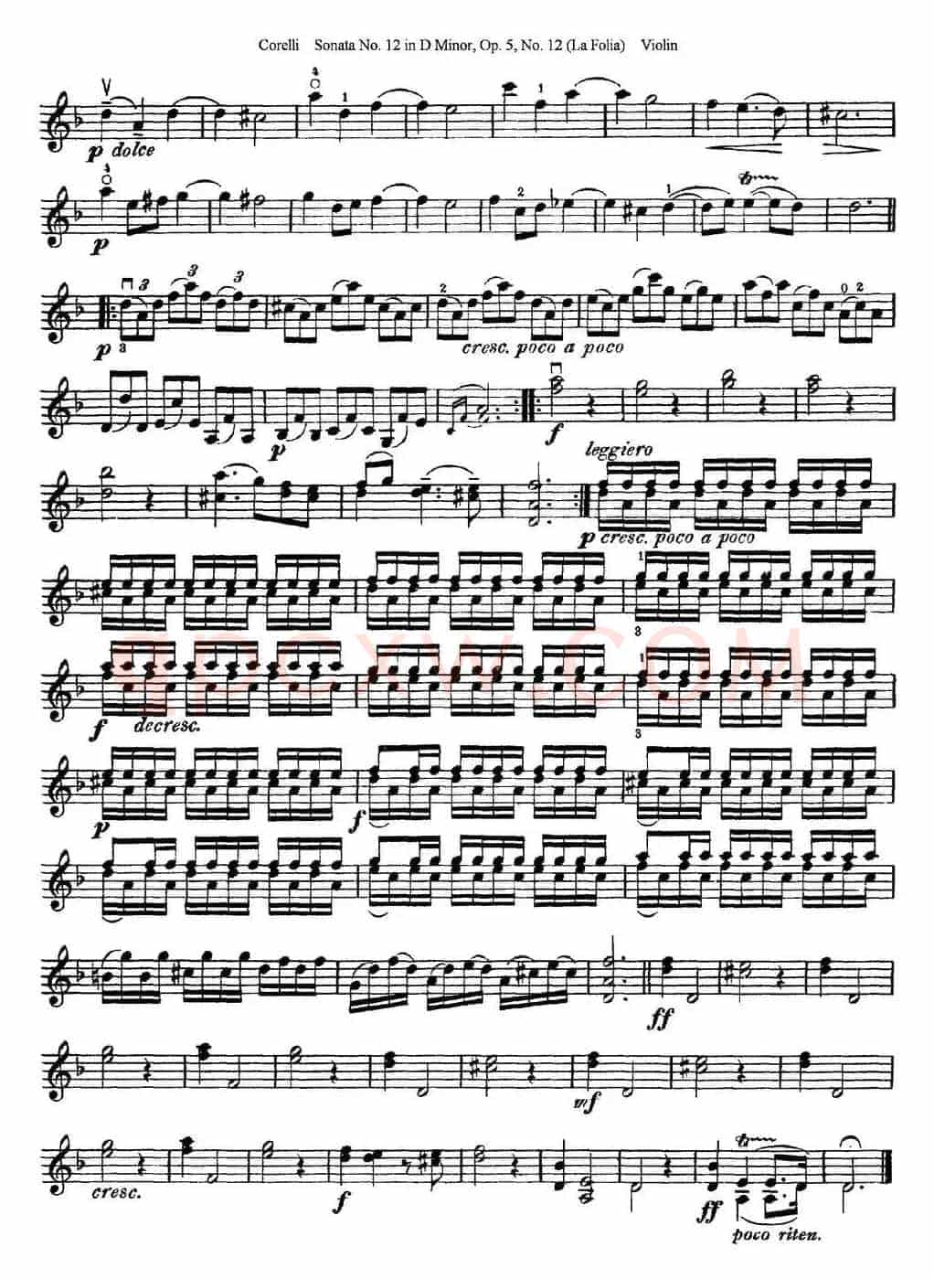 Sonata No.12 in D Minor Op.5 No.12