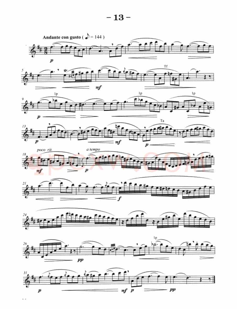 菲林萨克斯管练习曲（13）