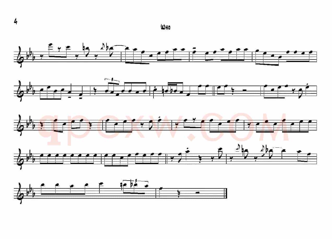 Who（次中音萨克斯）