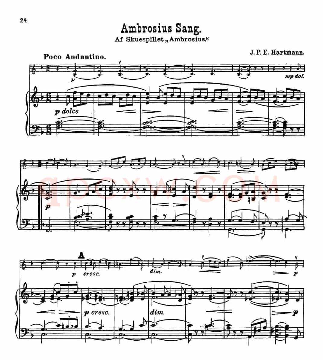 Ambrosius Sang.(小提琴+钢琴伴奏)
