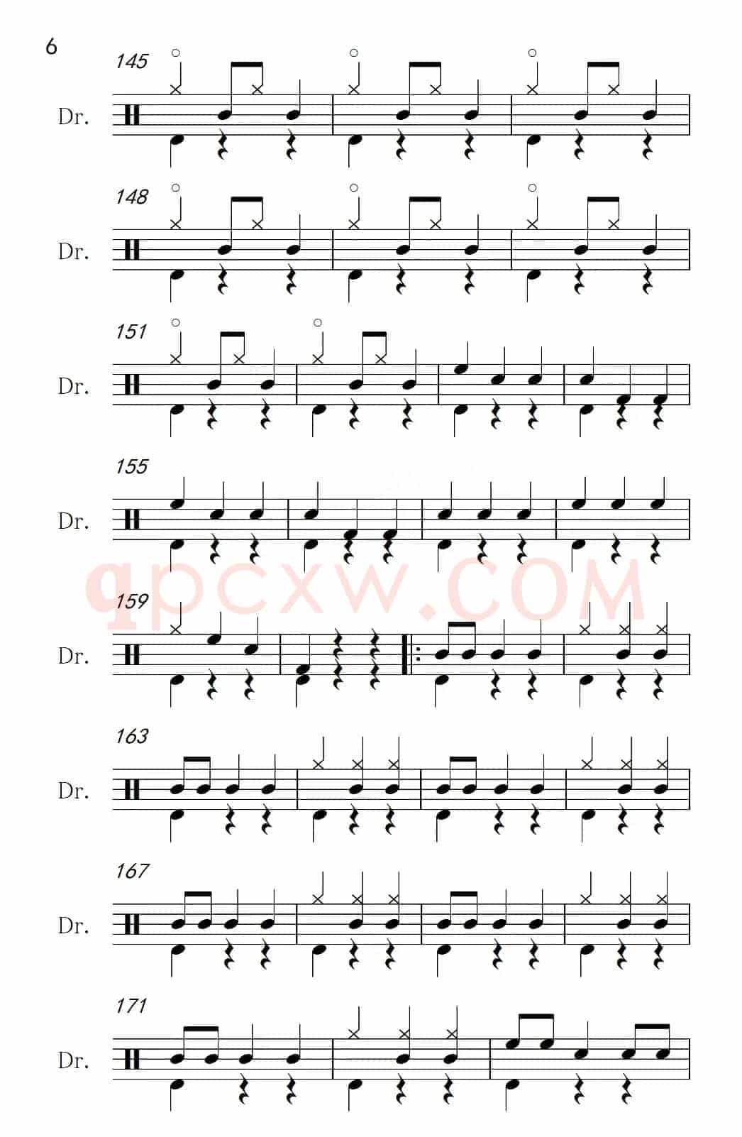 [法]溜冰圆舞曲（架子鼓谱）