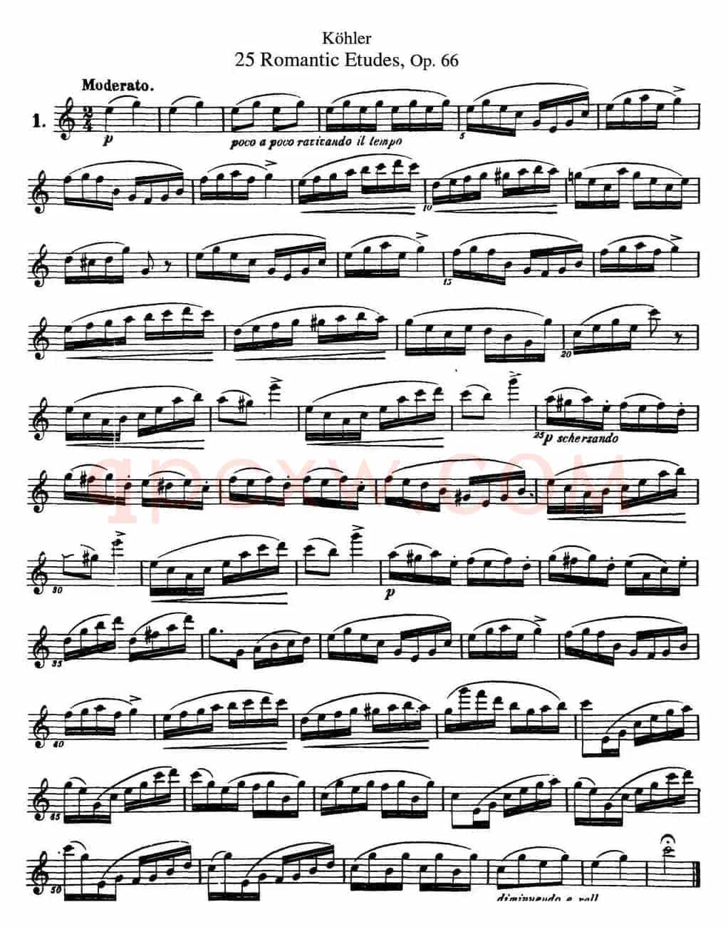 25首浪漫练习曲作品66号（NO.1）