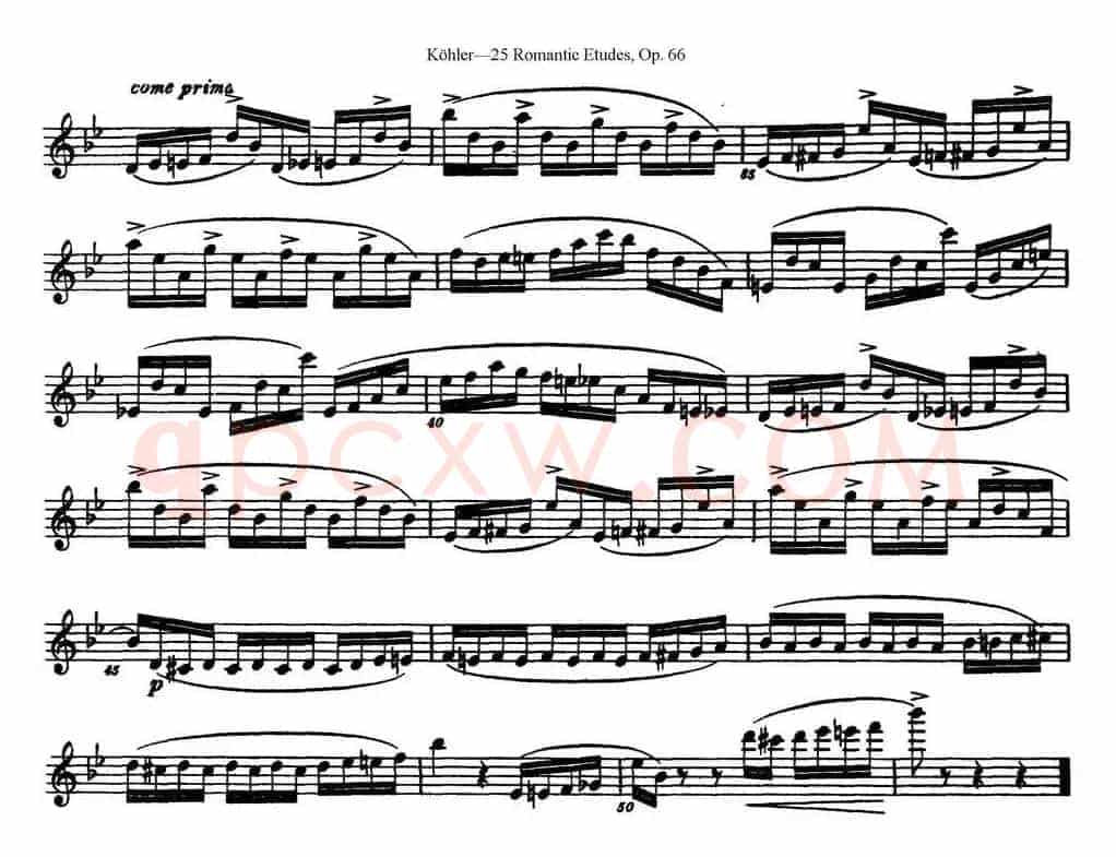 25首浪漫练习曲作品66号（NO.21）