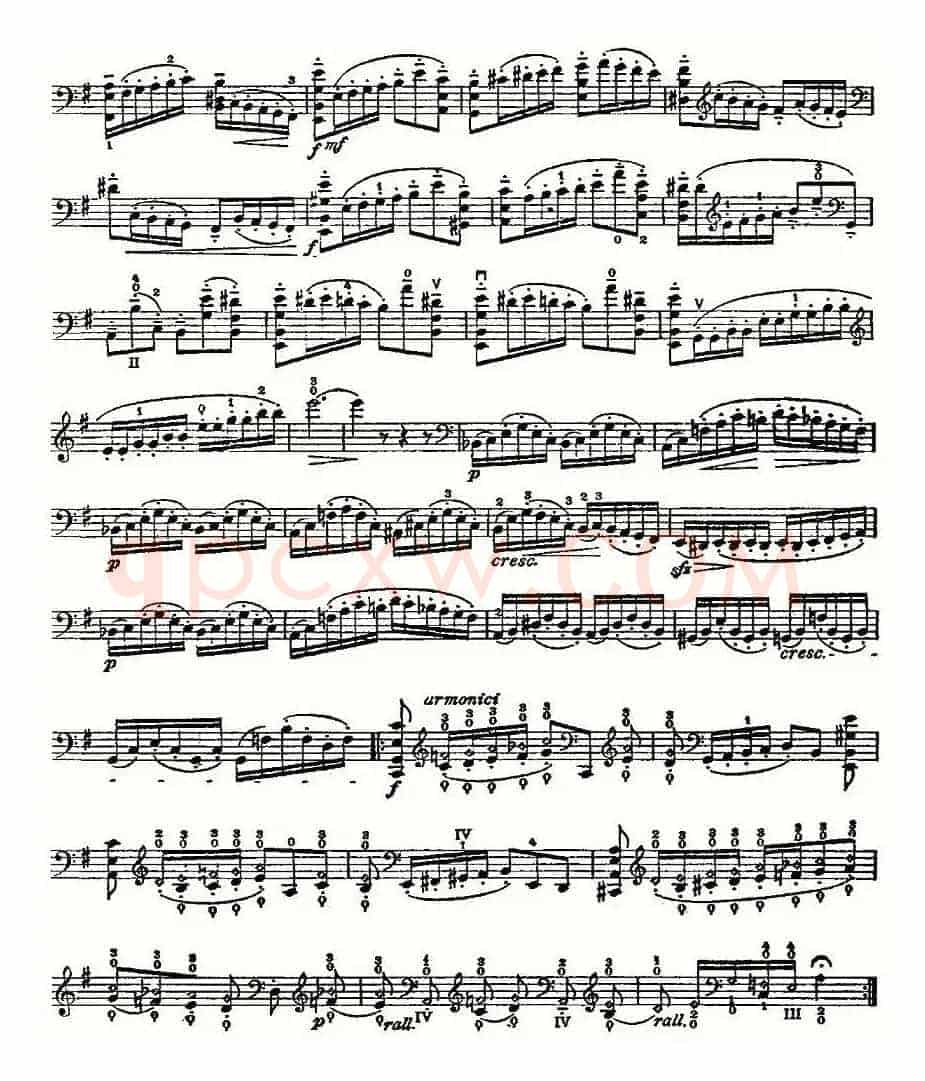 PIATTI 12 Caprices 之12（大提琴）
