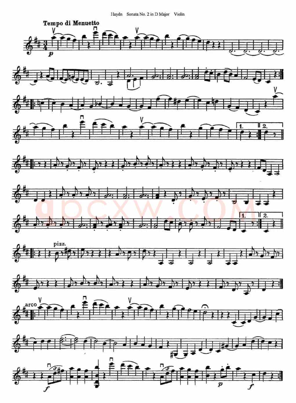 Violin Sonata No.2 in D Major
