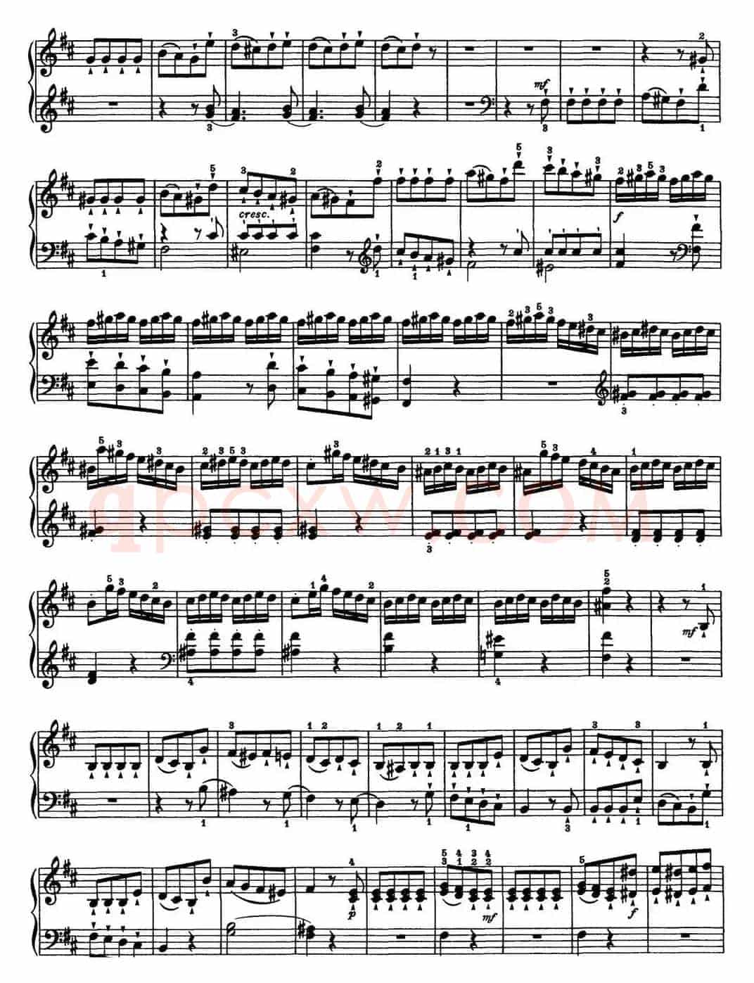 海顿 钢琴奏鸣曲 Hob XVI 32 in B minor