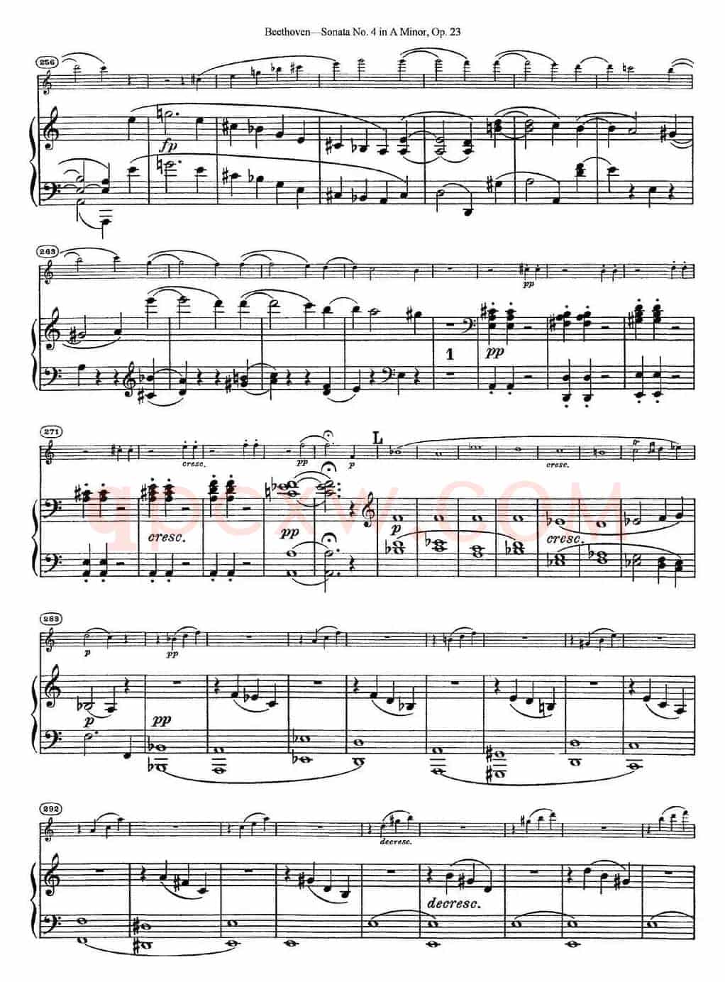 Violin Sonata No.4 in A Minor Op.23（小提琴+钢琴伴奏）