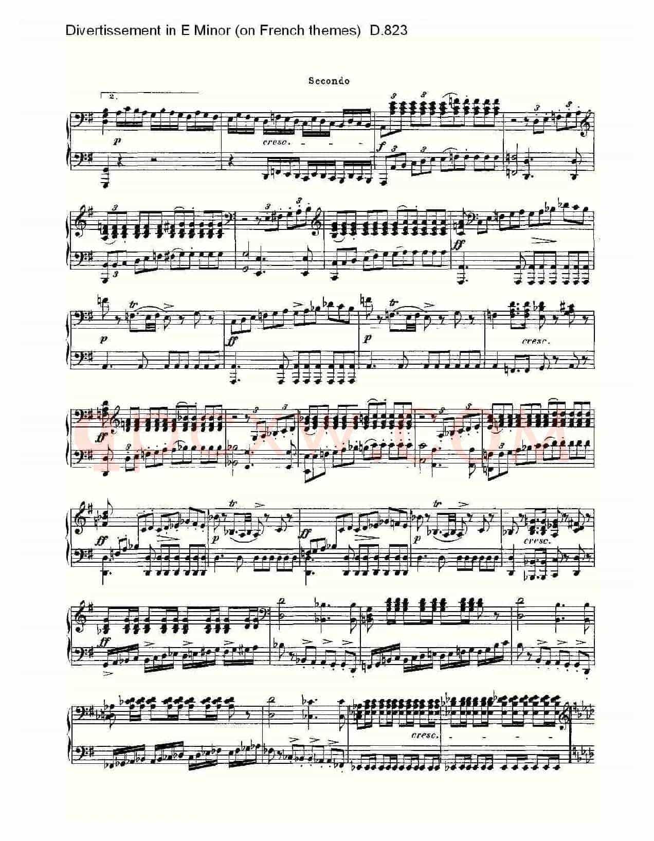 Divertissement in E Minor(on French themes)