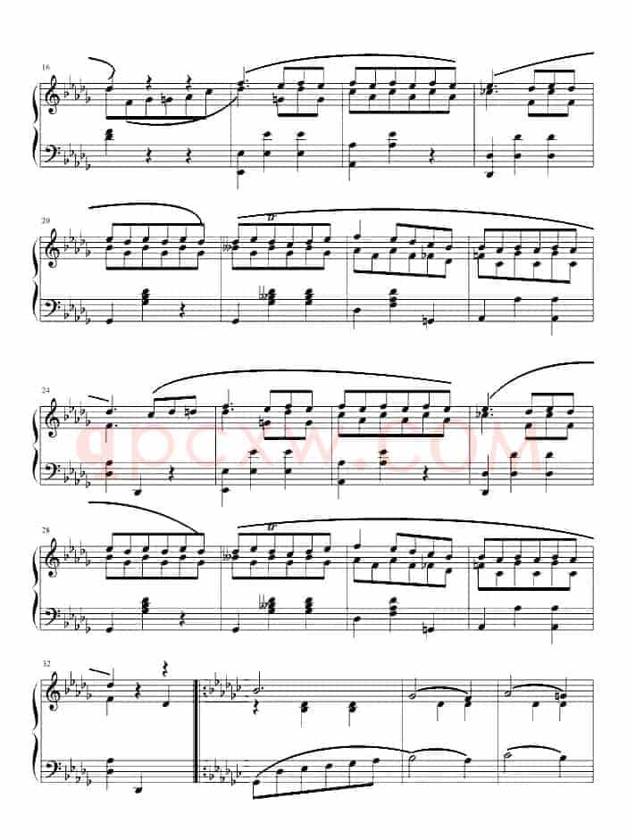 降D大调圆舞曲