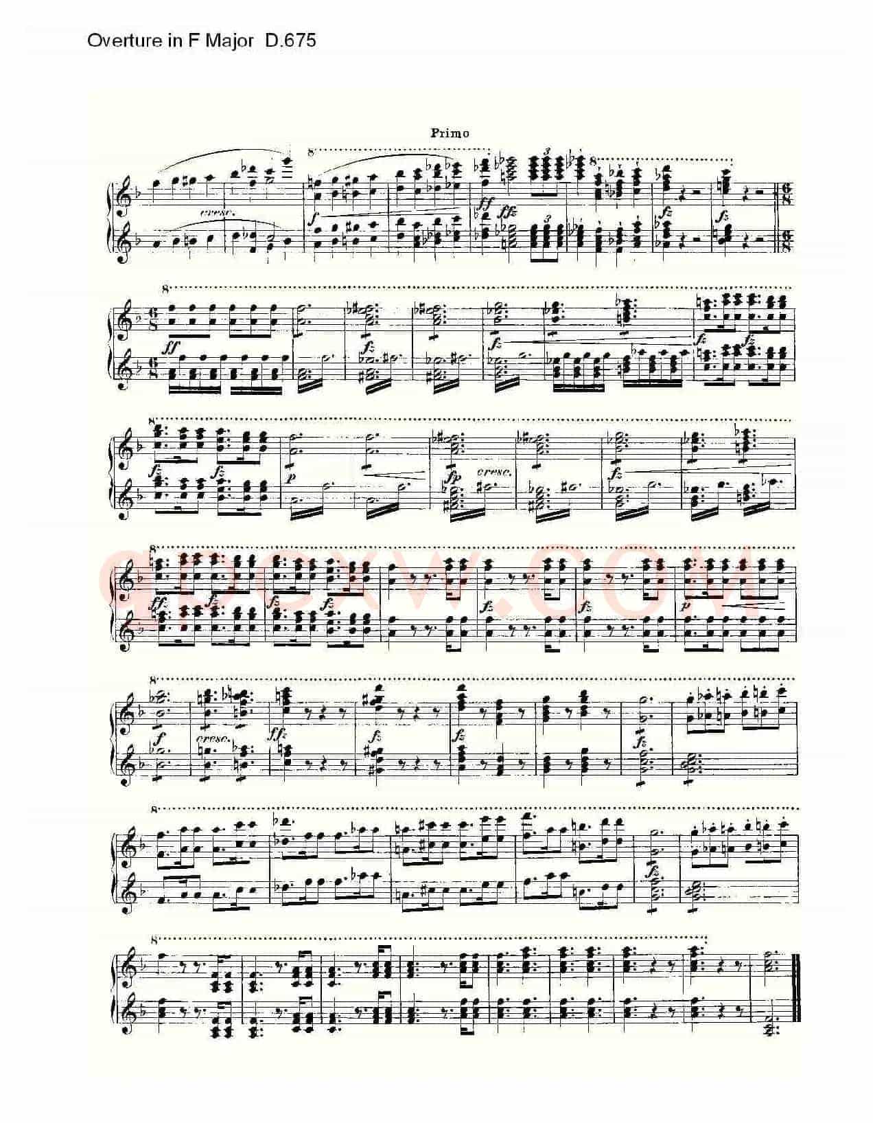 Overture in F Major D.675(F大调序曲 D.675)