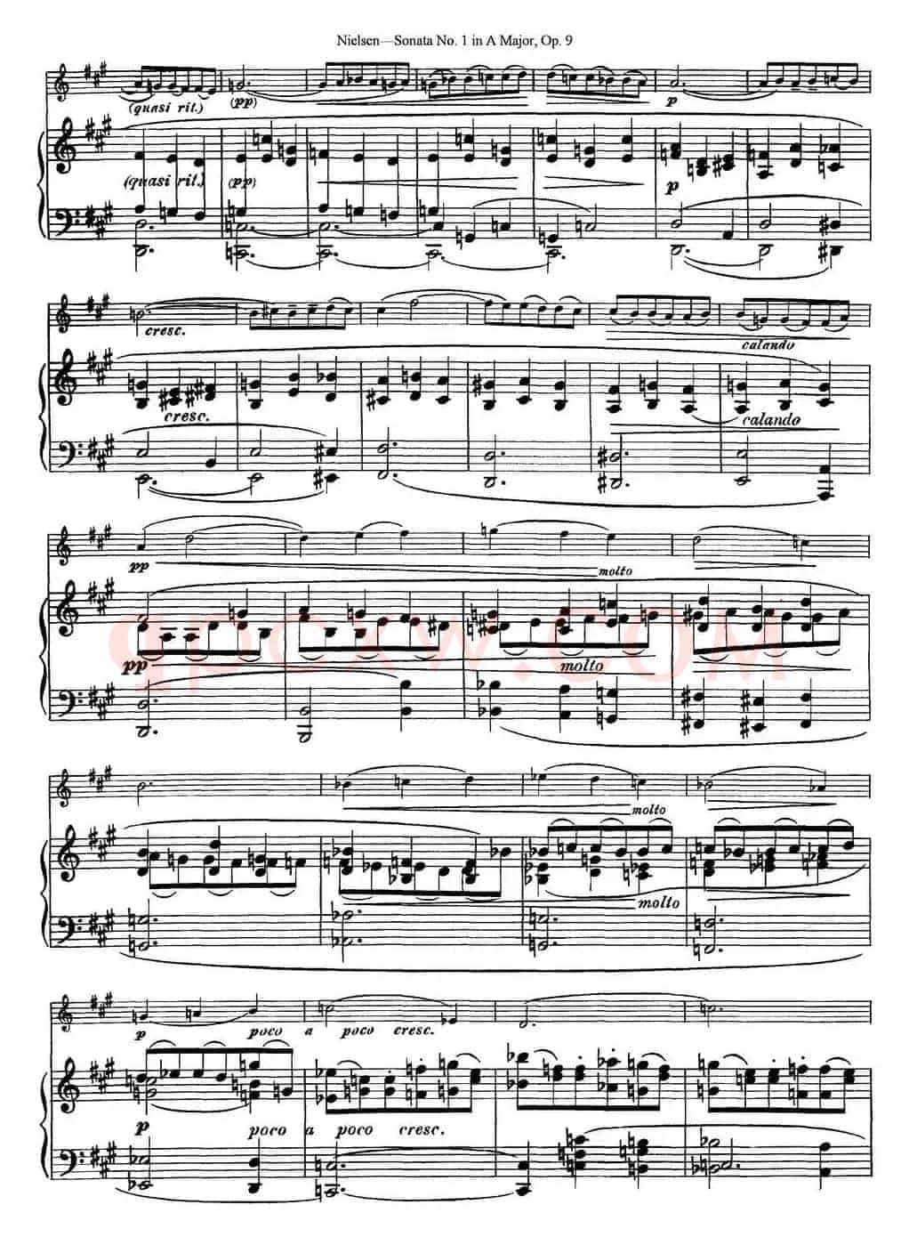 Violin Sonata No.1 in A Major Op.9（小提琴+钢琴伴奏）