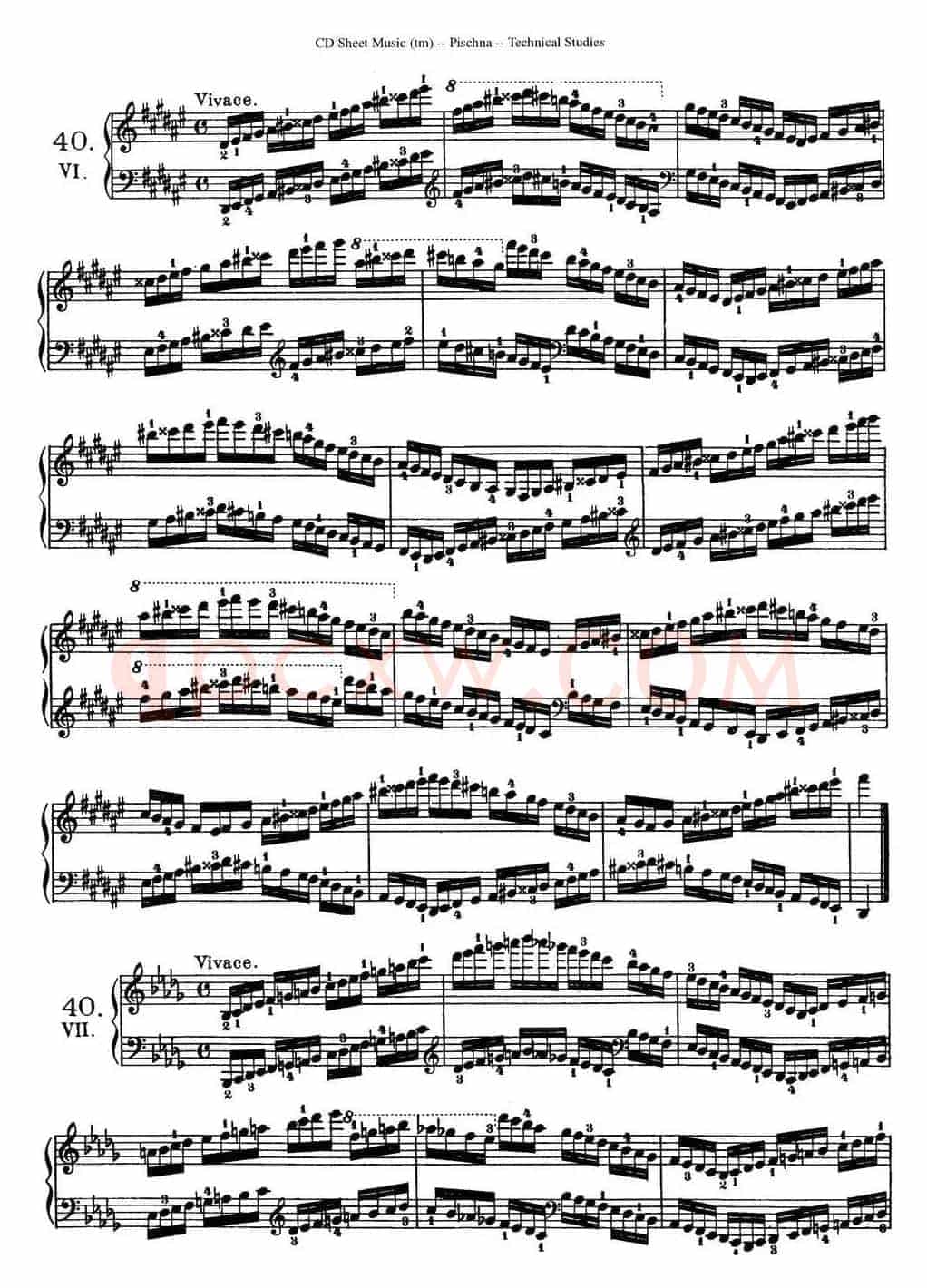 Technical Studies 60 Progressive Exercises （60首钢琴循序渐进练习曲 P71——80）