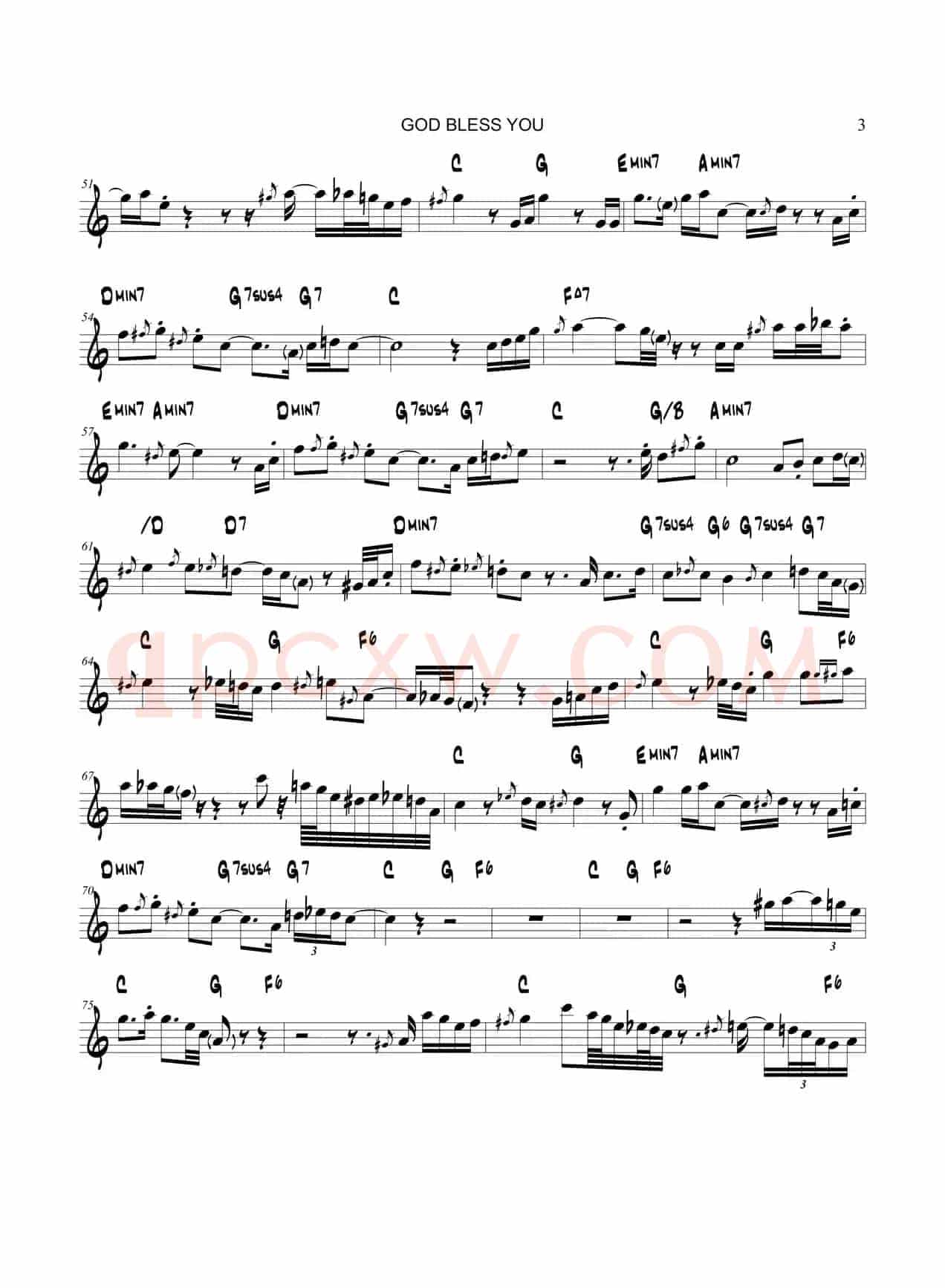 God Bless You（次中音萨克斯）