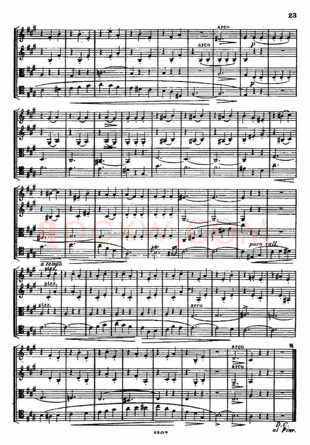 STREICHOUARTETT（E小调弦乐四重奏、III）