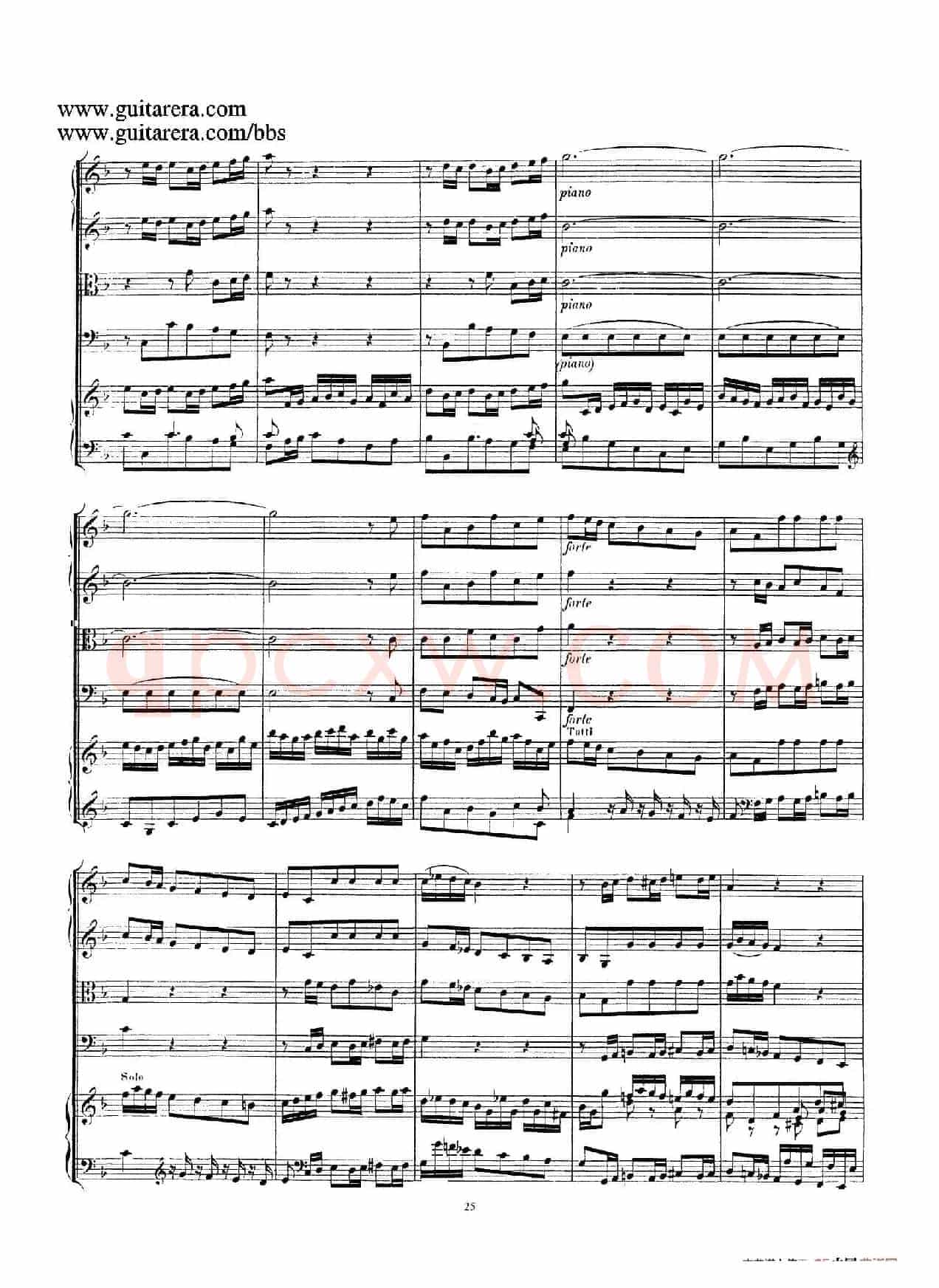d小调第一号古钢琴协奏曲 BWV 1052(总谱)