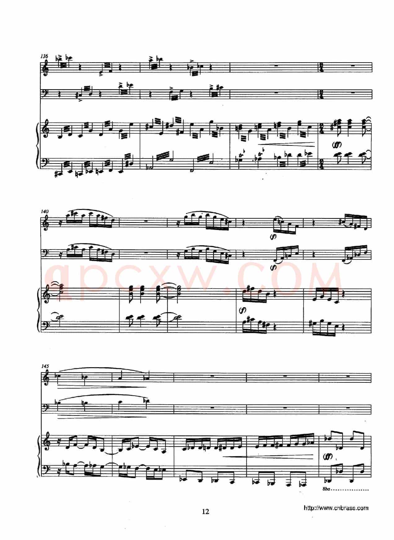 Trio（巴松、双簧管与钢琴三重奏总谱）