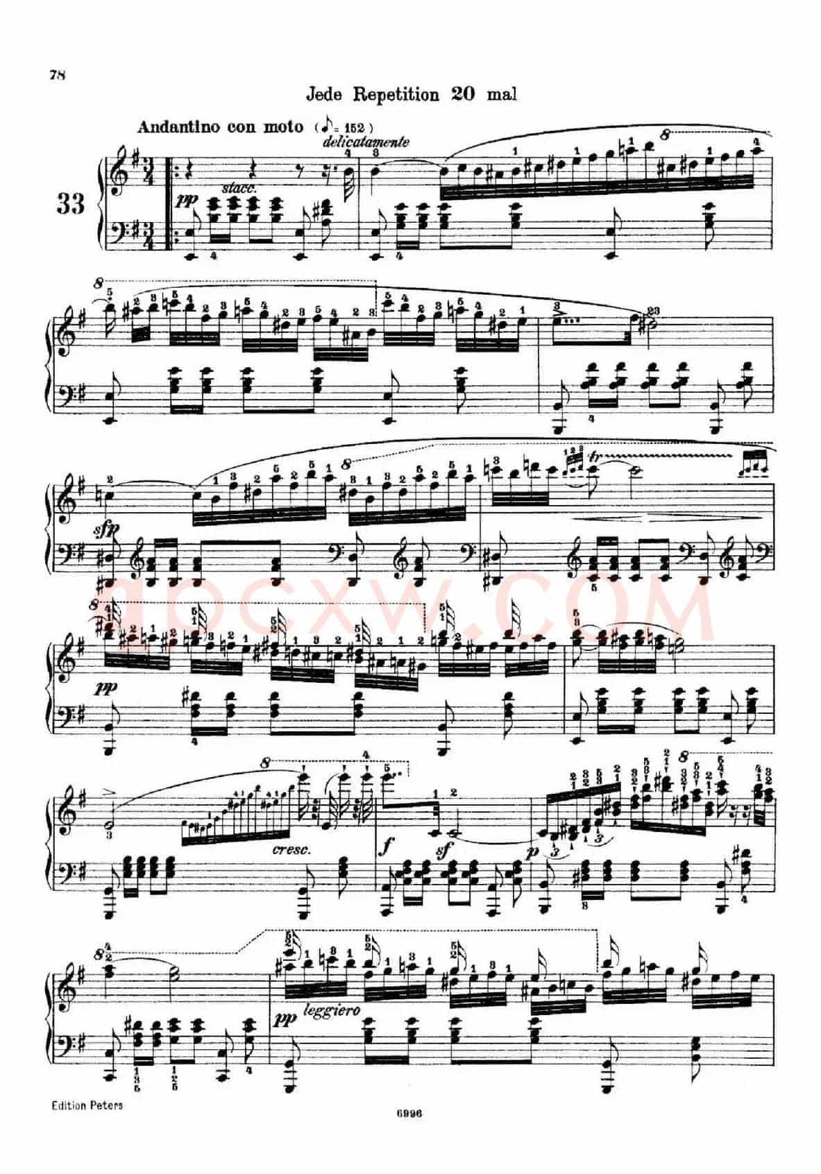 School of the Virtuoso Op.365(60首钢琴高级练习曲·33)