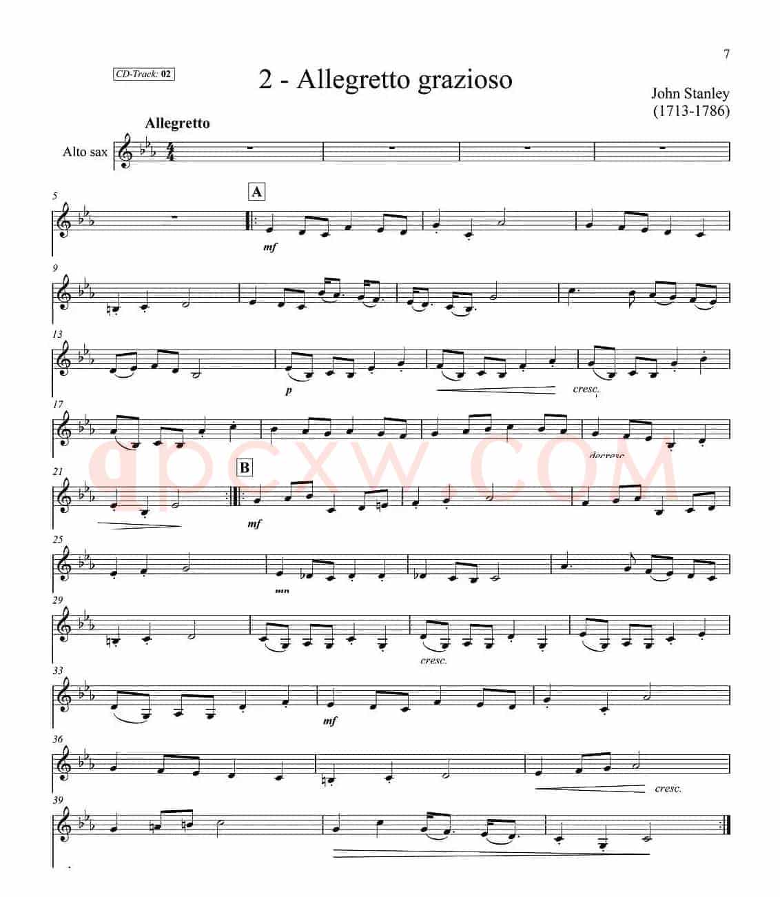 古典SAX12首（中音萨克斯分谱）