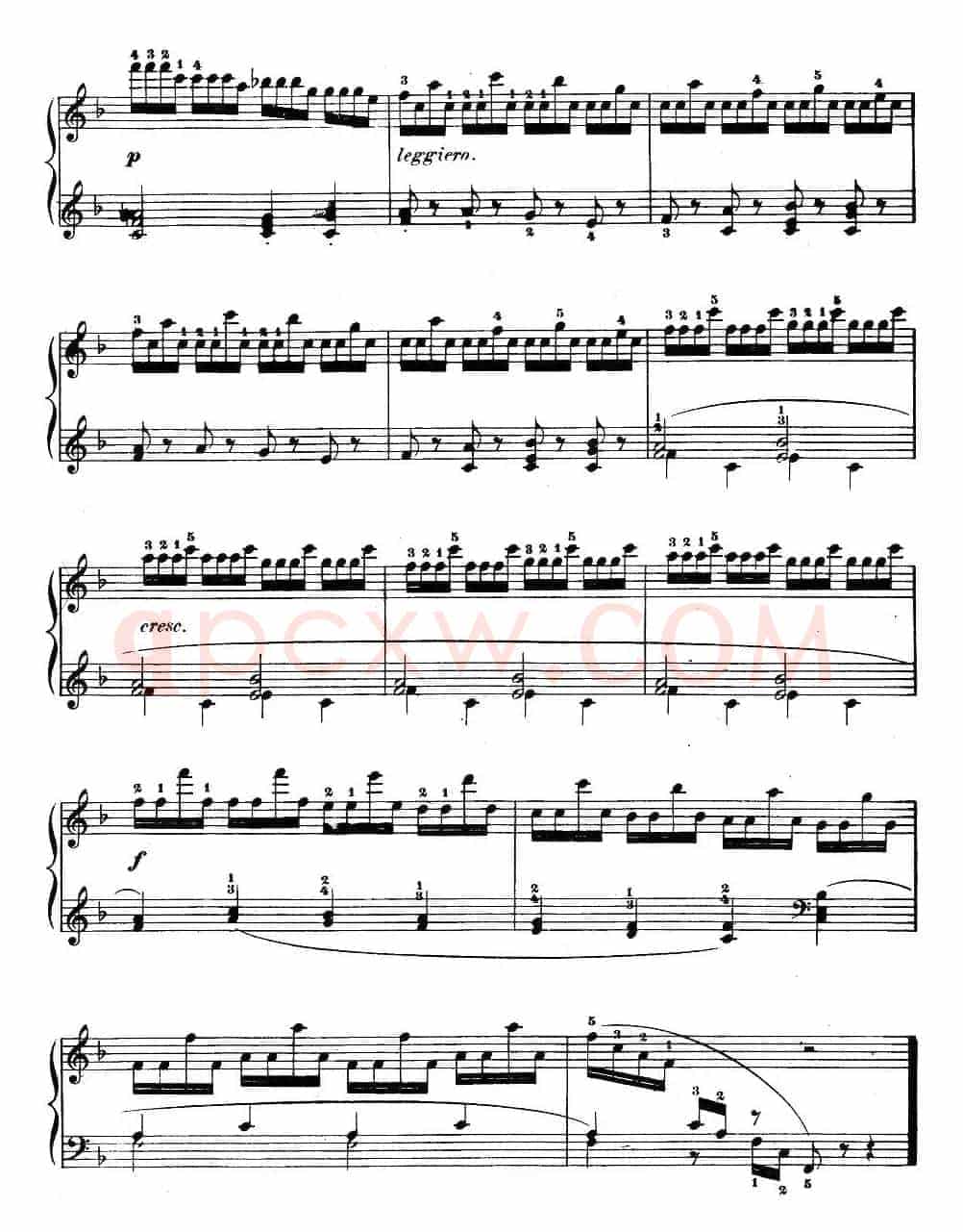 《车尔尼钢琴手指灵巧初步练习曲》OP.636-9