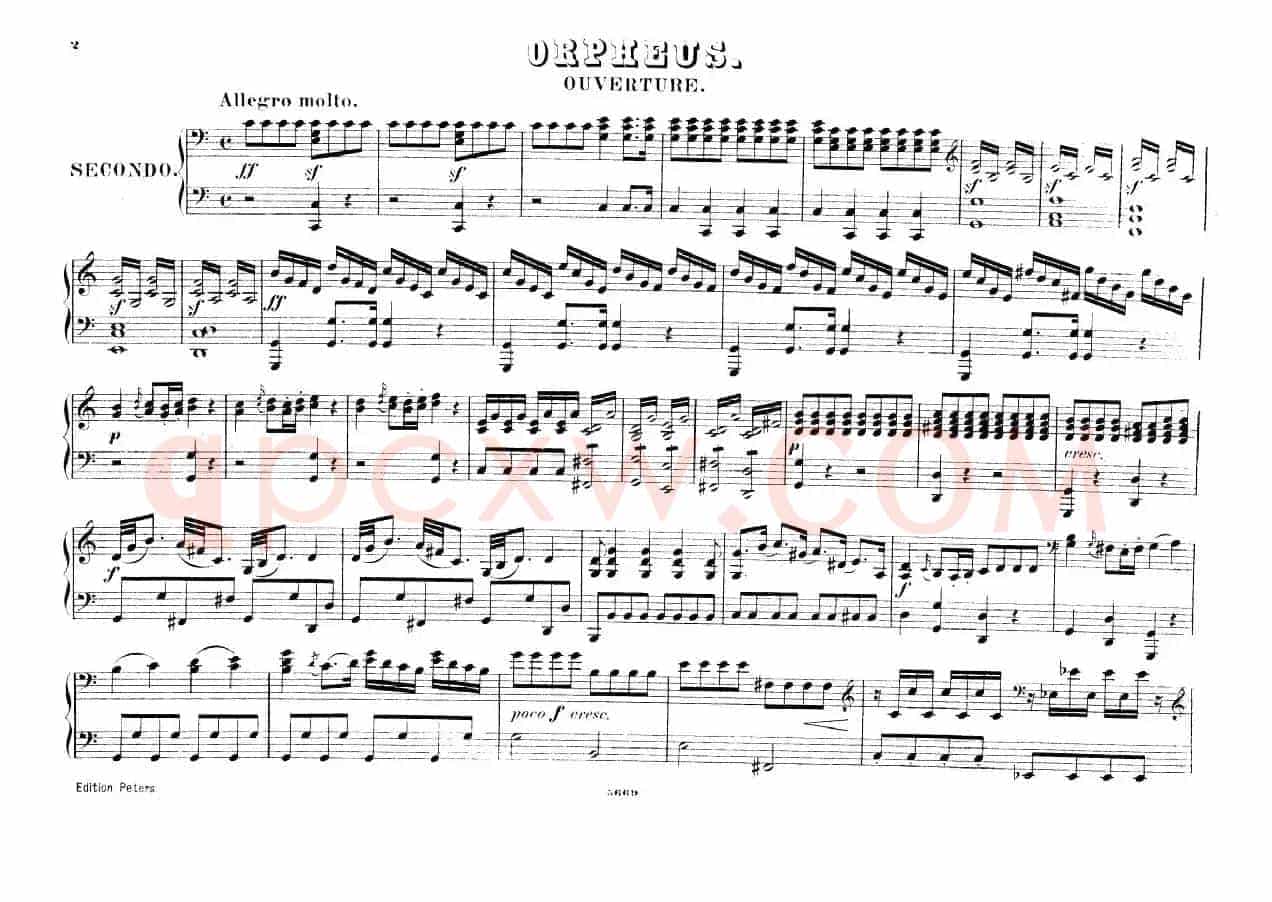 Overture（选自歌剧《奥菲欧与犹丽狄茜》）（四手联弹）