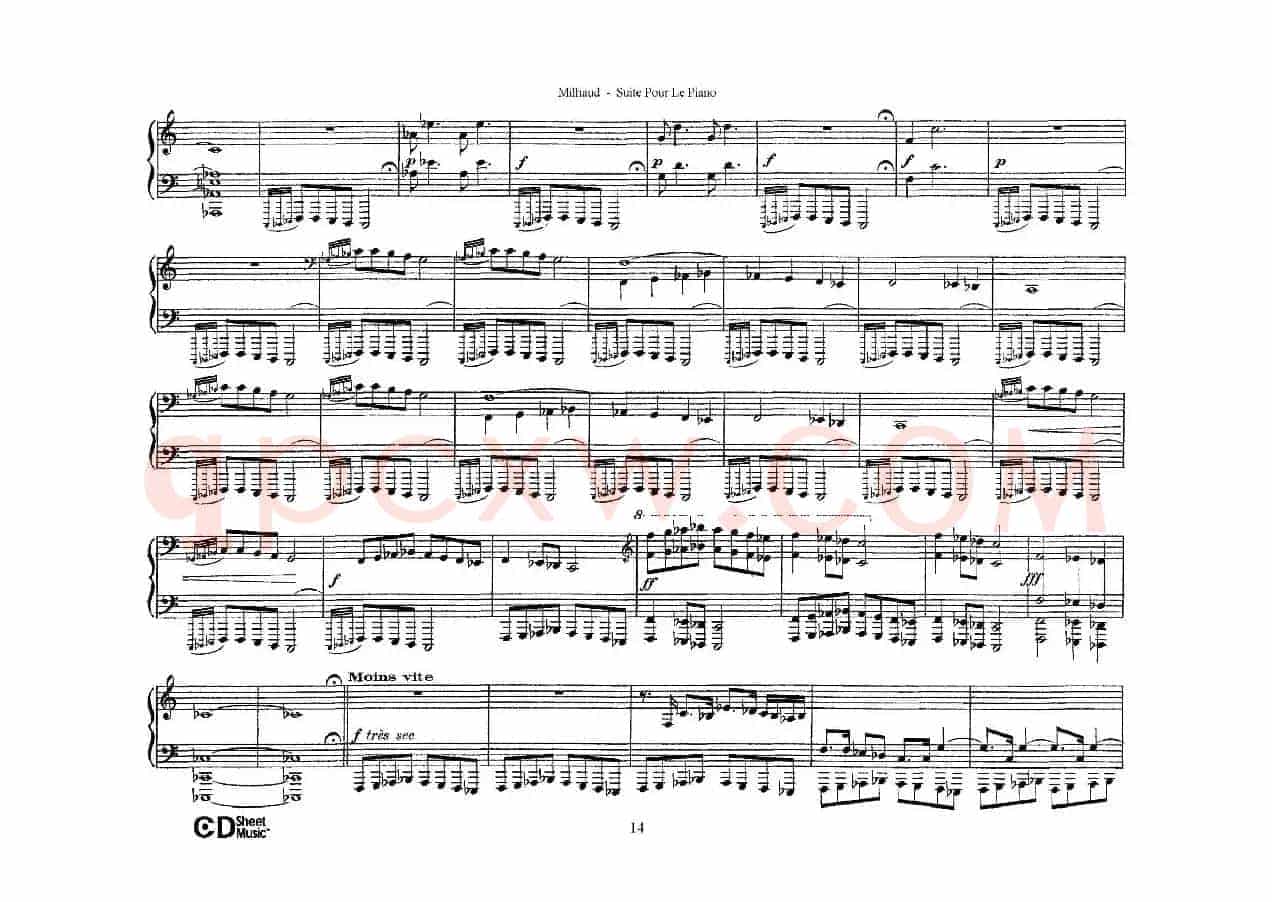 Suite Pour Le Piano Op.8（钢琴组曲·Ⅴ）