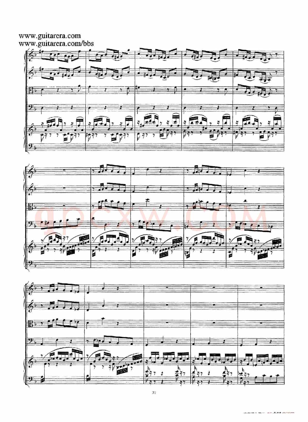 d小调第一号古钢琴协奏曲 BWV 1052(总谱)