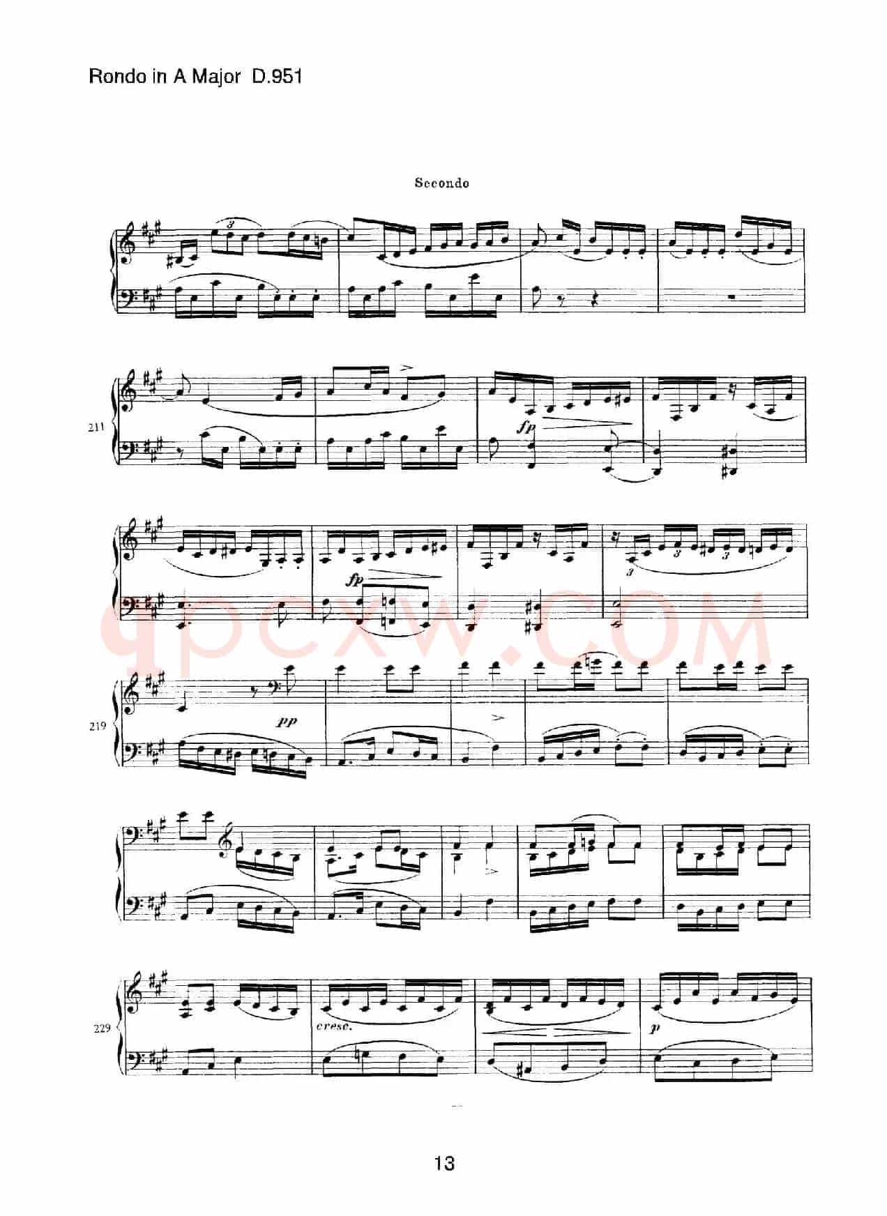 Grand Rondeau in A Major Op.107(A大调回旋曲·四手联弹)