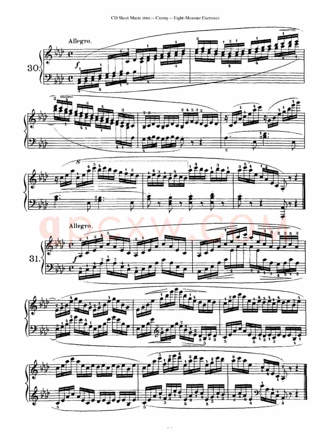 160 Eight- Measure Exercises.Op.821（车尔尼160首钢琴八小节练习曲（19——35））