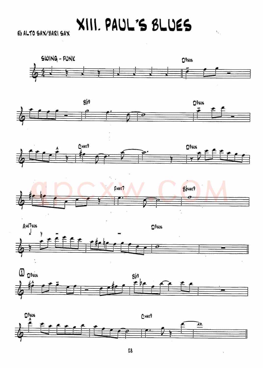 PAUL'S BLUES（15首爵士练习曲之13）