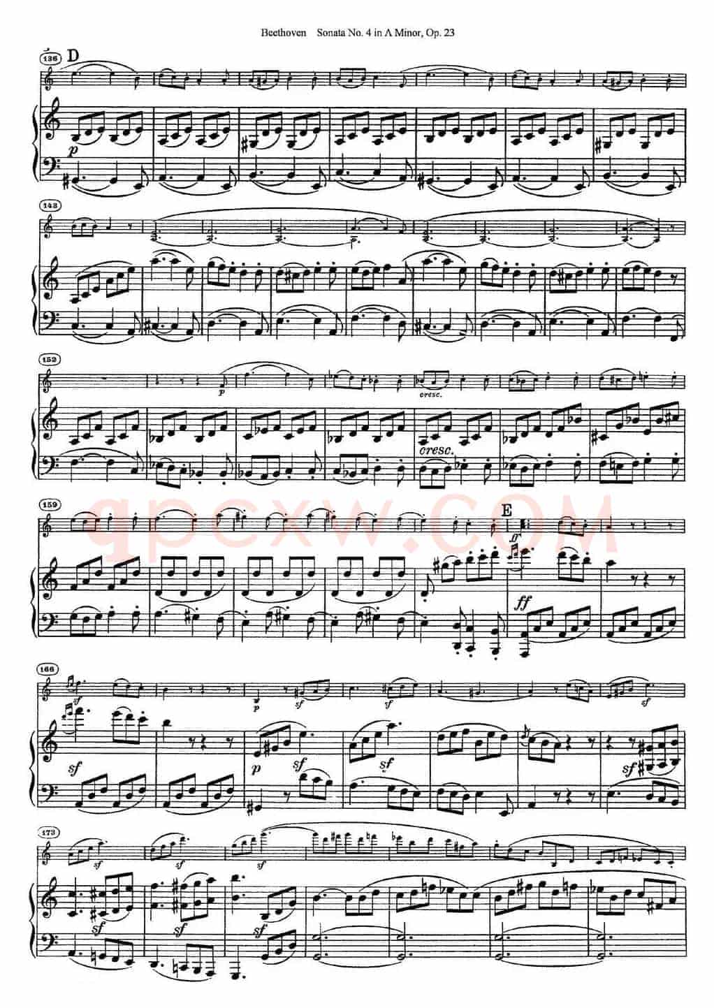 Violin Sonata No.4 in A Minor Op.23（小提琴+钢琴伴奏）